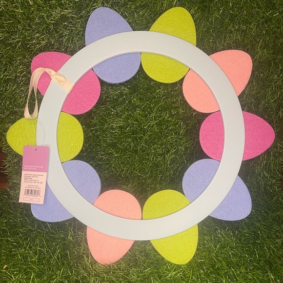 Target Spritz Felt Colorful Egg 14" Wreath Hanging Decor & EASTER tabletop sign - Picture 5 of 8
